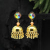 Multi Color Antique Ravioli Stone Earrings (ANTE1561MLT)