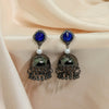 Blue Color Antique Rivoli Stone Earrings (ANTE1583BLU)