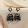 Light Pink Color Antique Rivoli Stone Earrings (ANTE1583LPNK)