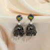 Multi Color Antique Rivoli Stone Earrings (ANTE1583MLT)