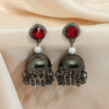 Red Color Antique Rivoli Stone Earrings (ANTE1583RED)