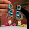 Firozi Color Antique Earrings (ANTE1588FRZ)