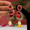 Red Color Antique Earrings (ANTE1588RED)