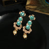 Sea Green Color Antique Earrings (ANTE1591SGRN)