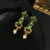 Green Color Antique Earrings (ANTE1592GRN)