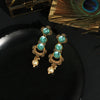 Sea Green Color Antique Earrings (ANTE1592SGRN)