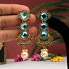 Sea Green Color Antique Earrings (ANTE1592SGRN)