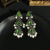 Green Color Antique Earrings (ANTE1593GRN)