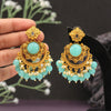 Firozi Color Antique Earrings (ANTE1606FRZ)