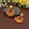 Red Color Antique Earrings (ANTE1606RED)