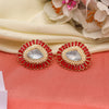 Red Color Antique Earrings (ANTE1607RED)