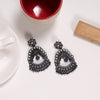 Gray Color Black Antique Earrings (ANTE1649GRY)