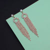 White Color Stone Rose Gold Earrings (ANTE1669WHT)