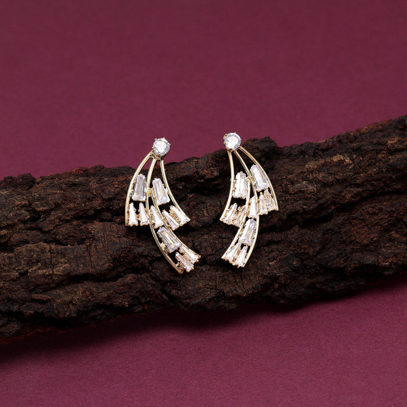 White Color Antique Earrings (ANTE1679WHT)