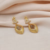 Gold Color Antique Gold Plated Earrings (ANTE1690GLD)