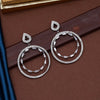 Silver Color Stone Earrings (ANTE1706SLV)