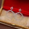 Silver Color Stone Earrings (ANTE1706SLV)