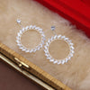 Silver Color Stone Earrings (ANTE1708SLV)