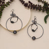 Black Color Fashion Earrings (ANTE1713BLK)