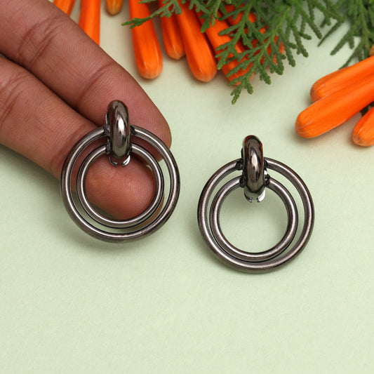 Black Color Fashion Earrings (ANTE1725BLK)