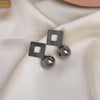 Black Color Fashion Earrings (ANTE1734BLK)