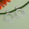 Silver Color Fashion Earrings (ANTE1743SLV)