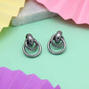Black Silver Color Antique Earrings Combo Of 4 Pairs (ANTE509CMB)