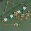Rama Green Color Choker Meenakari Necklace Set (ANTN119RGRN)