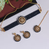 Blue Color Choker Antique Necklace Set (ANTN122BLU)