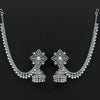Silver Color Oxidised Bahubali Earrings (BBLE379SLV)
