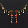 Red Color Bahubali Earrings (BBLE394RED)