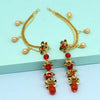 Red Color Bahubali Earrings (BBLE399RED)