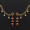 Red Color Bahubali Earrings (BBLE399RED)