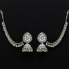 Silver Color Oxidised Bahubali Earrings (BBLE401SLV)