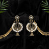 Gold Color Oxidised Bahubali Earrings (BBLE421GLD)