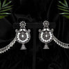 Silver Color Oxidised Bahubali Earrings (BBLE422SLV)