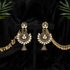 Gold Color Oxidised Bahubali Earrings (BBLE423GLD)