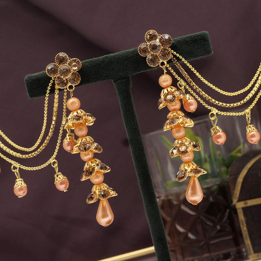 Gold Color Bahubali Earrings (BBLE428GLD)