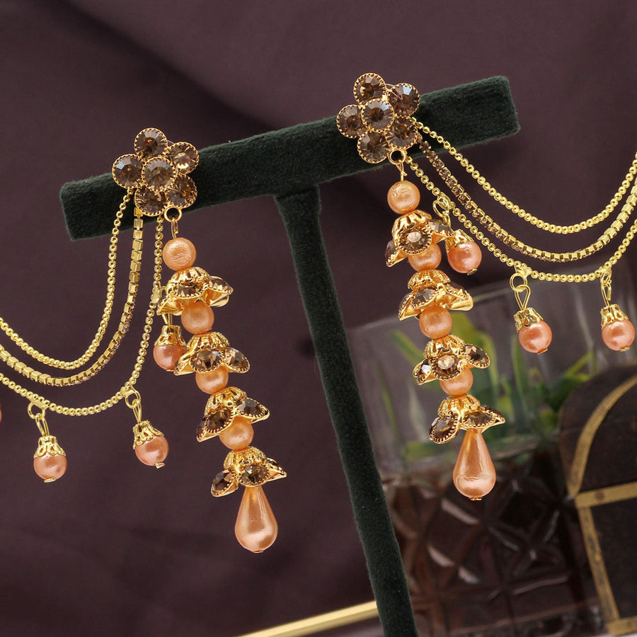 Buy Antique Bahubali Earring With Matte Gold Plating 217226 | Kanhai Jewels