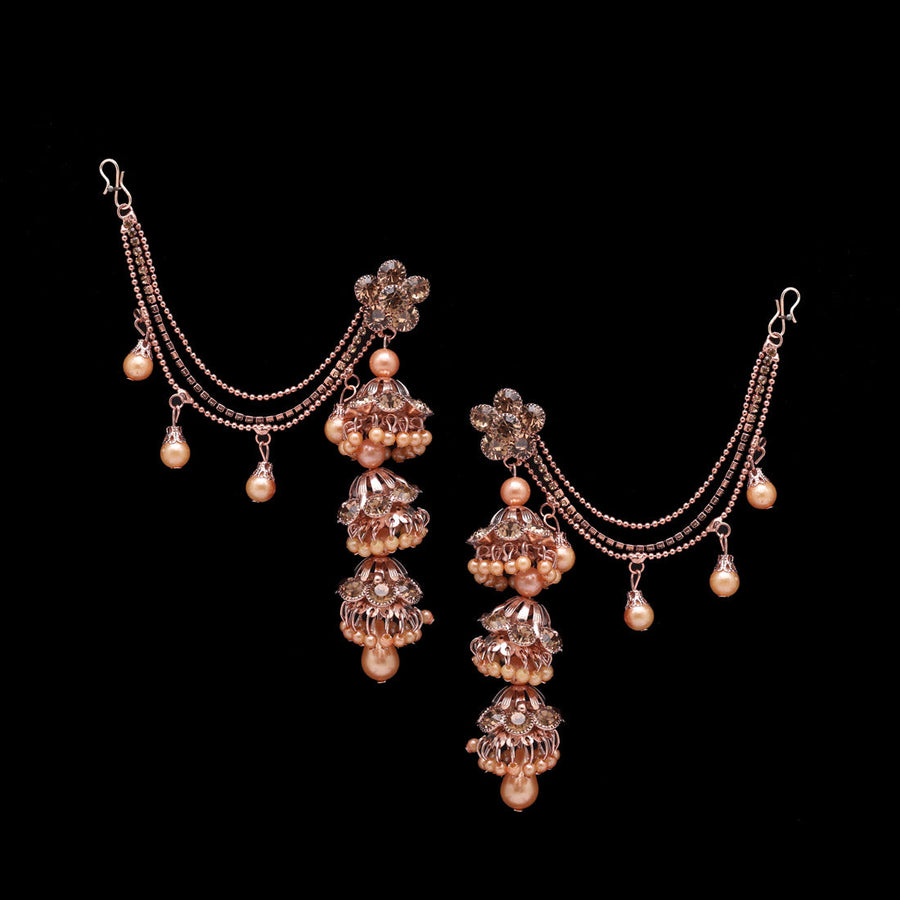 Buy Bindhani Women's Oval Shaped Devsena Bahubali Jhumka Earrings