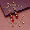 Red Color Bahubali Earrings (BBLE432RED)