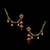 Red Color Bahubali Earrings (BBLE432RED)