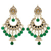 Wedding Collection Green & White Color Imitation Pearl Kundan Dulhan Set (BDL101GRN)