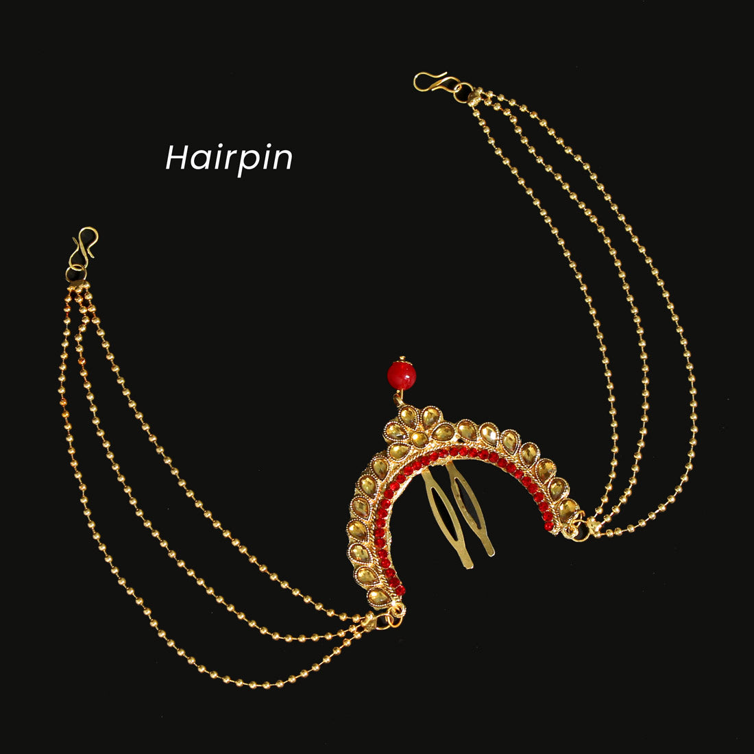 Red Color Kundan Bridal Set (BDL206RED)