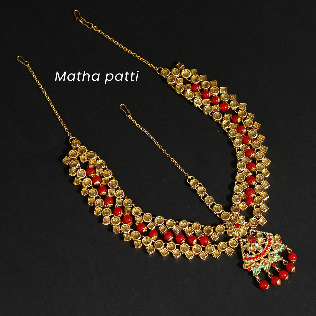 Red Color Kundan Bridal Set (BDL207RED)
