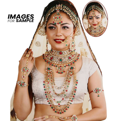 Red Color Kundan Bridal Set (BDL235RED)
