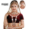 Maroon Color Mint Meena Kundan Bridal Set (BDL239MRN)
