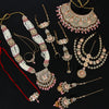 Pink Color Mint Meena Kundan Dulhan Set (BDL239PNK)