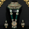 Green Color Mint Meena Kundan Dulhan Set (BDL240GRN)