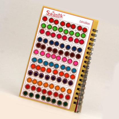 Multicolor Stone Bindi Book For Women & Girls- Total Pieces- 576(BND125CMB)